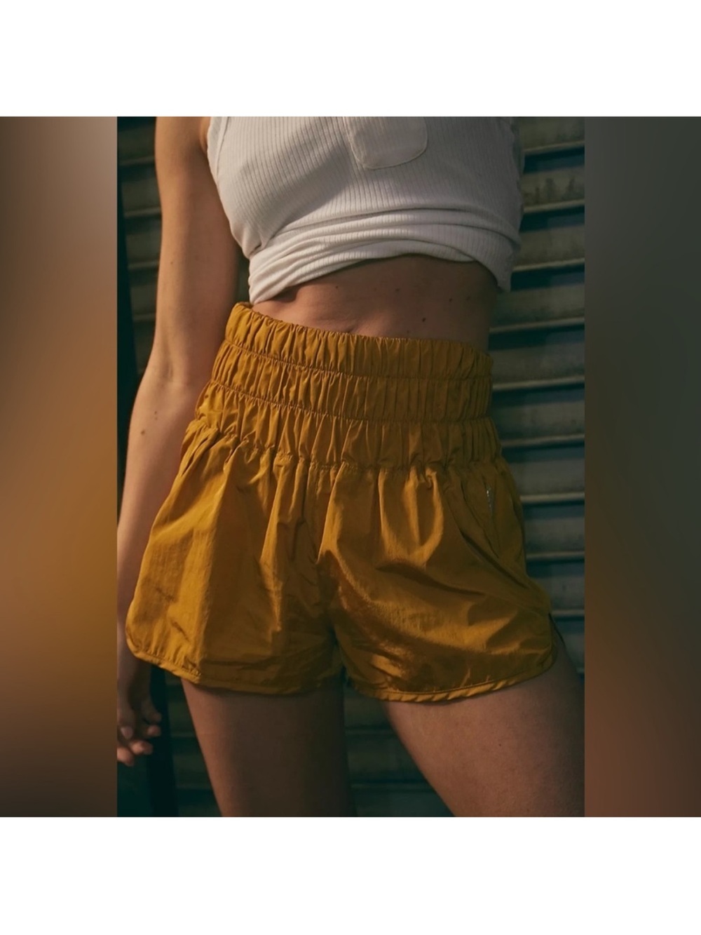 Free People Movement Way Home Shorts Honey Mallow Running Shorts XS